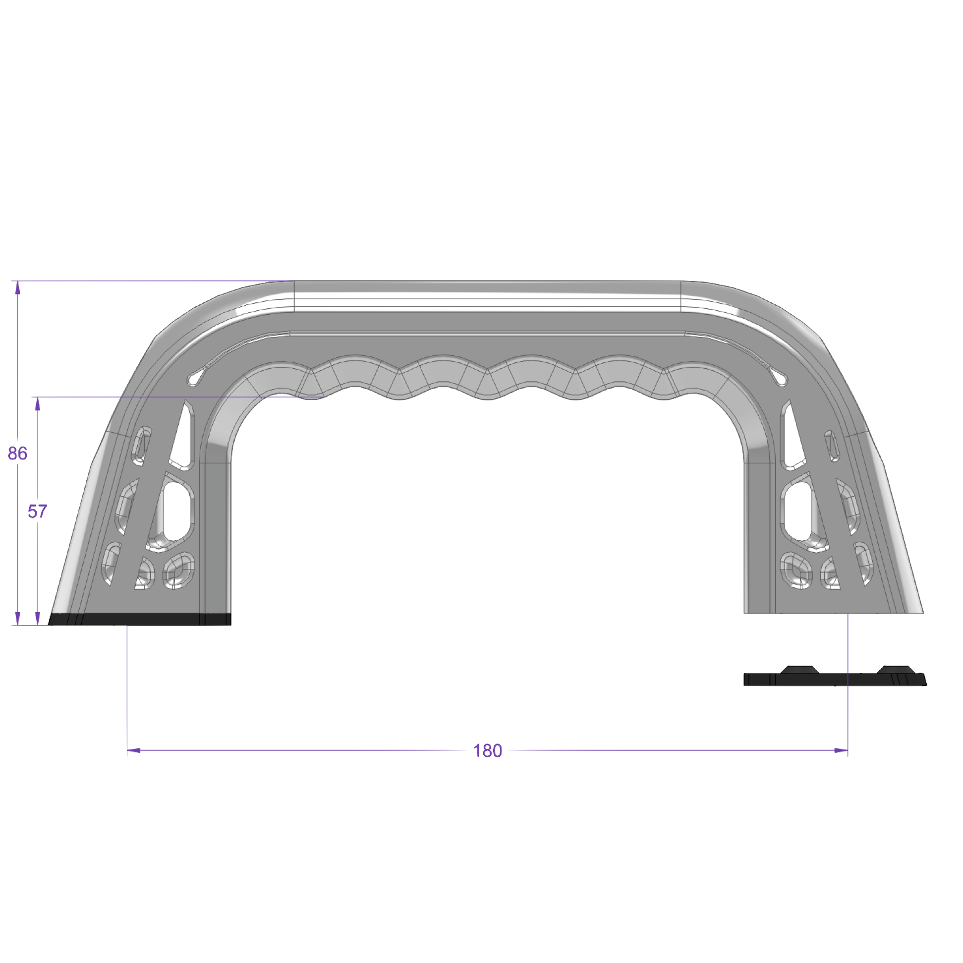 Mini handle engineering drawing