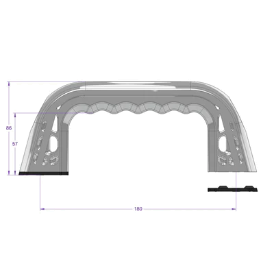 Mini handle engineering drawing